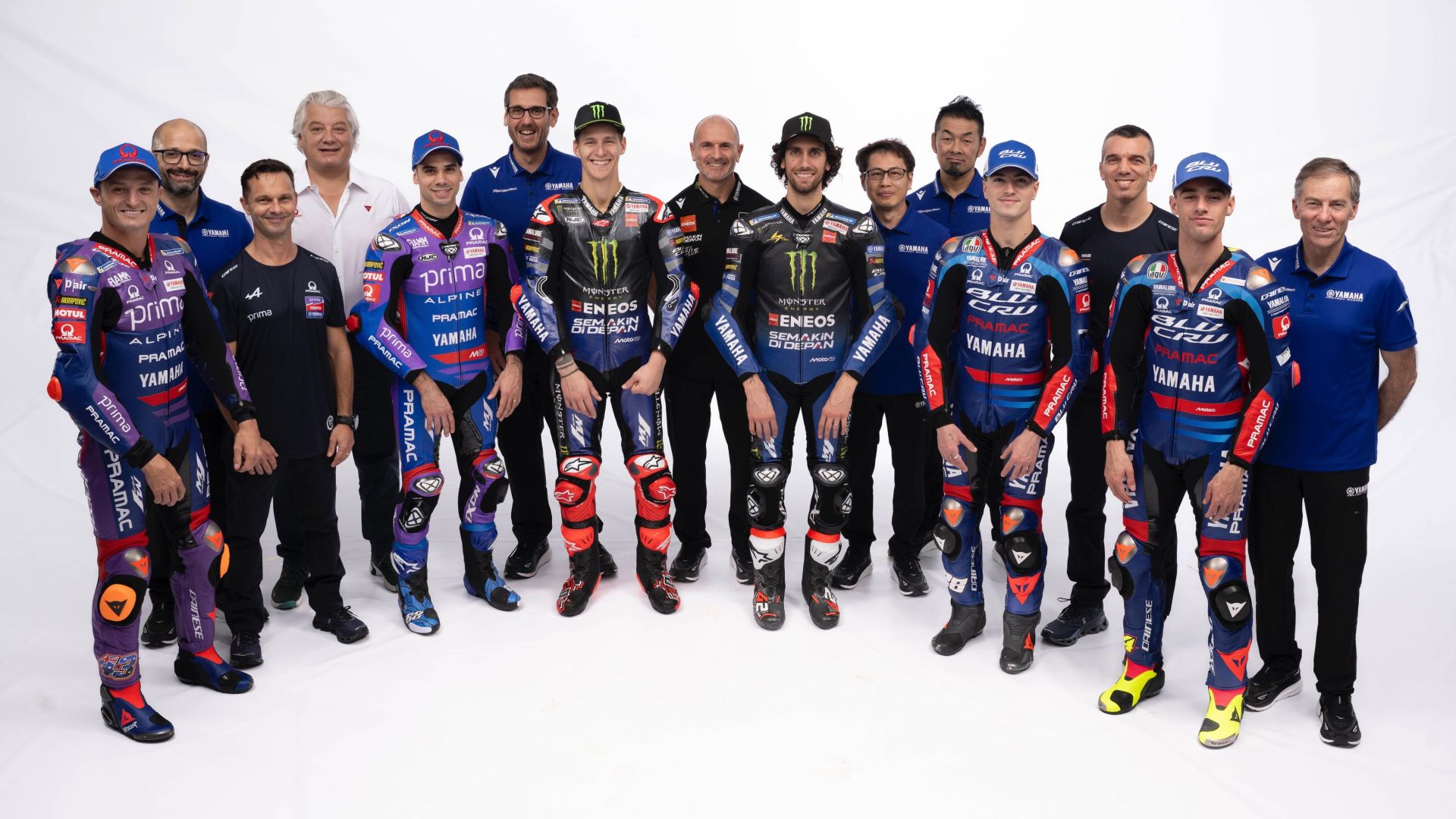 Ecco lo Yamaha Factory Team di Quartararo e Rins e il Prima Pramac Racing di Miller e Oliveira