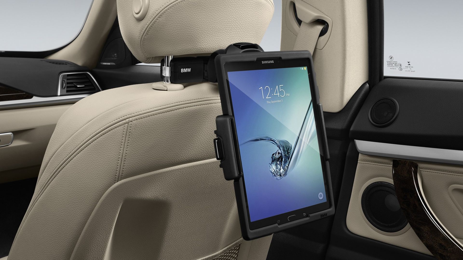 Supporto Per Tablet BMW Travel & Comfort PRO | Girevole 360° E Inclinabile, Montaggio Senza Attrezzi | Adatto Per Barre Poggiatesta E SA 4FL