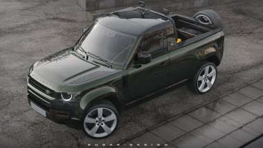 Accordo JLR-Stellantis USA: il render del Defender pick-up di Sugar Design_1