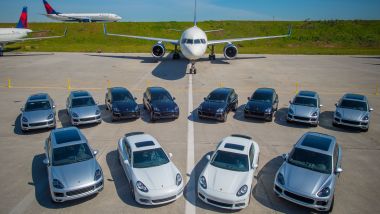 Alcuni dei modelli Porsche riservati per Delta Air Lines