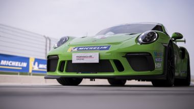 All'ingresso in pista con la Porsche GT3 RS