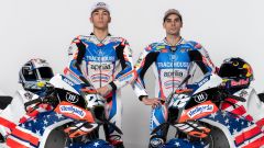 La presentazione del Trackhouse Racing MotoGP Aprilia di Oliveira e Fernandez