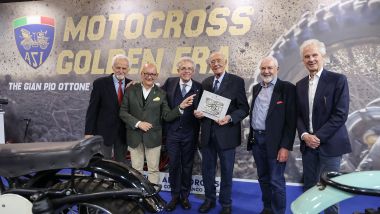 ASI Motocross Golden Era: la presentazione a EICMA 2025 con Gian Pio Ottone, terzo da dx
