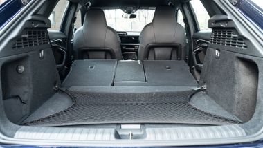 Audi A3 Sportback 30 g-tron: il bagagliaio con i sedili abbattuti