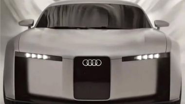 Audi Concept C: il frontale alto e muscoloso con i gruppi ottici dall'inedita firma luminosa