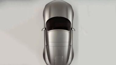 Audi Concept C: linee essenziali e aerodinamiche evidenziate nella vista dall'alto