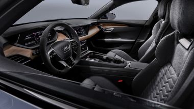 Audi e sostenibilità: gli interni della sportiva elettrica e-tron GT