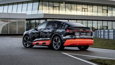 Audi e-tron S Sportback: visuale di 3/4 da dietro
