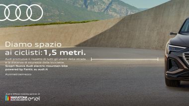 Audi, la campagna per la sicurezza dei ciclisti