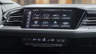 Audi Q4 40 e-tron, l'infotainment ha una grafica un po' datata