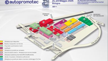 Autopromotec 2025: l'area espositiva di BolognaFiere per la kermesse del 21-24 maggio
