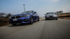 Alfa Romeo Giulia B-Tech vs BMW Serie 3: la prova comparativa