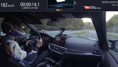 BMW M4 CSL: il giro al Nurburgring visto dalla cabina di pilotaggio