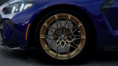 BMW M4 M Legacy Edition 2027: i cerchi in lega speciali di colore bronzo-oro