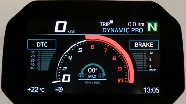 BMW R 1250 R: il display TFT