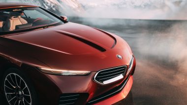 BMW Speedtop, la nervatura sopra il frontale ''shark nose'' a freccia