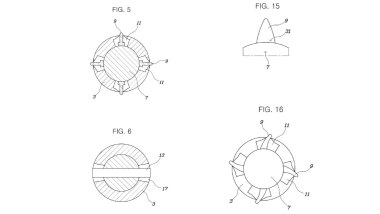 Brevetto Hyundai: immagine della barra stabilizzatrice con l'elemento a molle di unione