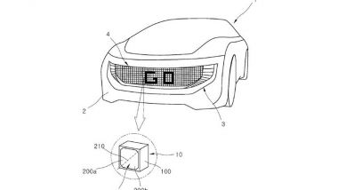 Brevetto Hyundai: un disegno del dispositivo flip-dot