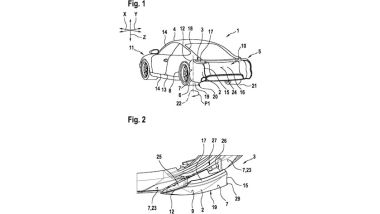 Brevetto Porsche: i disegni della carrozzeria allungabile