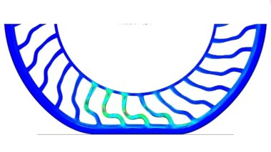 Bridgestone AirFree: struttura con resina flessibile blu per sopportare i carichi