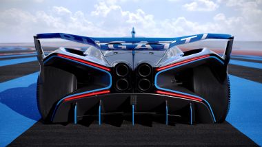 Bugatti Bolide: visuale posteriore