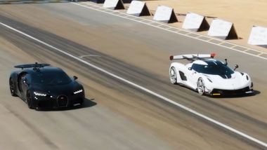 Bugatti Chiron Super Sport vs Koenigsegg Jesko: nella prova di ripresa la svedese va meglio