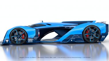 Bugatti Vision Le Mans: visuale laterale