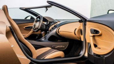 Bugatti W16 Mistral: the luxurious interior of a convertible hypercar