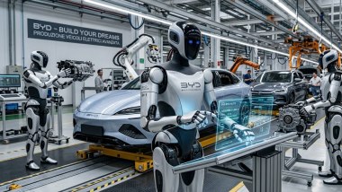 BYD in Europa: catene di montaggio con androidi per i lavori più pesanti