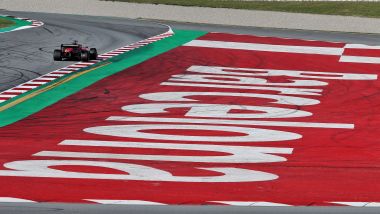 Charles Leclerc (Ferrari) impegnato nei test di Barcellona 2020