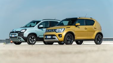 Confronto mobilità elettrica: Fiat Panda e Suzuki Ignis, due piccole mild-hybrid