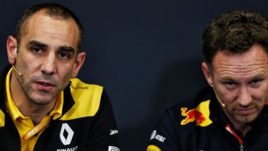 Cyril Abiteboul (Renault Sport F1) e Christian Horner (Red Bull Racing)