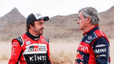 Dakar tappa 4, Fernando Alonso (Toyota) e Carlos Sainz (Mini)