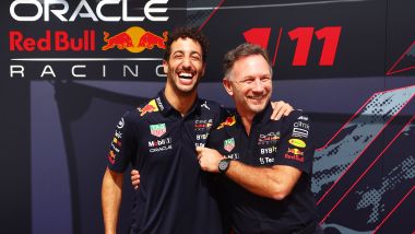 Daniel Ricciardo con Christian Horner (Red Bull Racing)