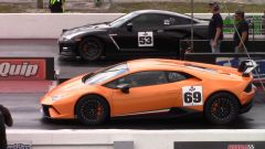 Video drag race Lamborghini Huracan vs Nissan GT-R vs Porsche 911