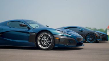 Video Drag Race Rimac Nevera Vs Bugatti Chiron Vs Tesla Model S