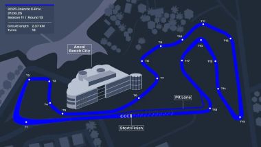 E-Prix Jakarta 2025: la mappa del circuito | Foto: Formula E