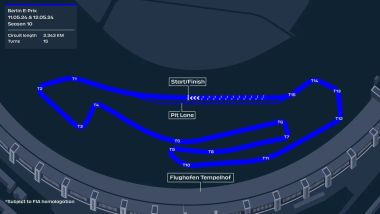 Eprix Berlino 2024: la mappa del circuito | Foto: Formula E