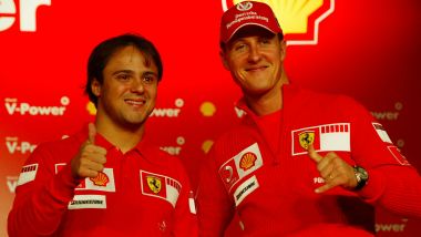F1 2006: Felipe Massa e Michael Schumacher (Ferrari)