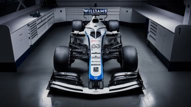 F1 2020, la nuova livrea della Williams FW43 (vista anteriore)