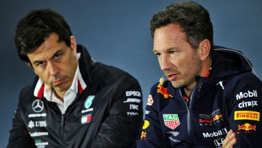 F1 2020: Toto Wolff (Mercedes) e Christian Horner (Red Bull)