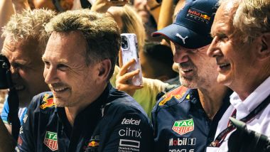 F1 2022: Chris Horner, Adrian Newey ed Helmut Marko (Red Bull)