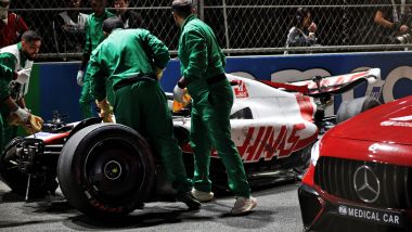 F1 2022, GP Arabia Saudita: la Haas di Mick Schumacher dopo l'incidente