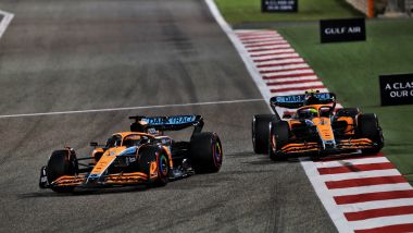 F1 2022, GP Bahrain: Daniel Ricciardo supera Lando Norris (McLaren)