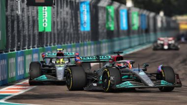 F1 2022, GP Miami: George Russell davanti a Lewis Hamilton
