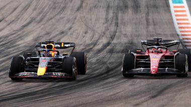 F1 2022, GP Miami: il sorpasso di Max Verstappen su Charles Leclerc