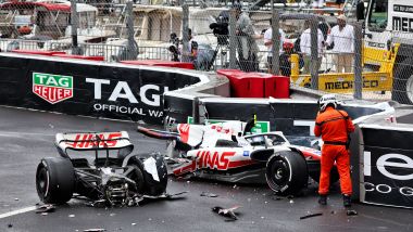 F1 2022, GP Monaco: la Haas di Schumacher distrutta
