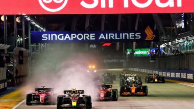 F1 2022, GP Singapore: la partenza con Perez che si porta al comando