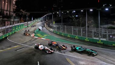 F1 2022, GP Singapore: Max Verstappen nelle retrovie nelle prime fasi