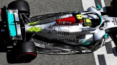 F1 2022, GP Spagna: la Mercedes W13 di Lewis Hamilton
